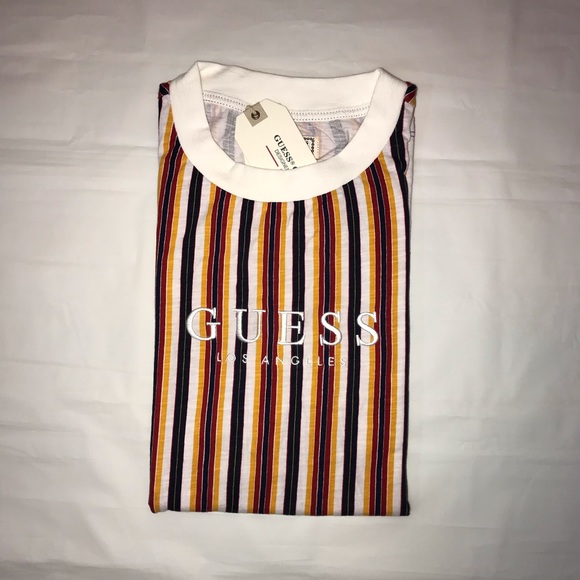 Guess Originals Vertical Stripe Tee Medium Men - Picture 2 of 5